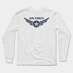 Air Force Vintage Insignia Star and Wings Long Sleeve T-Shirt